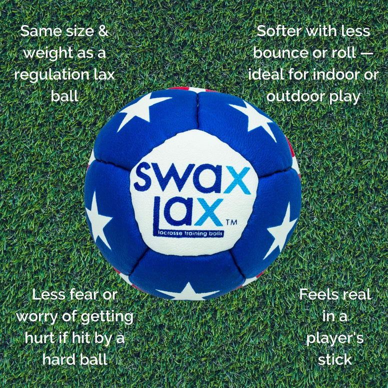 SWAX LAX Lacrosse Training Ball - Indoor Outdoor Practice Less Bounce & Rebounds