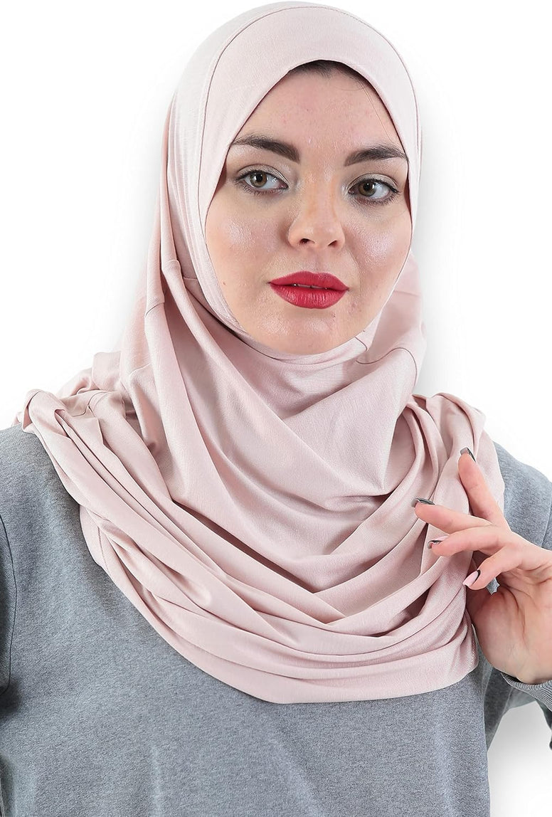 Avanos Easy Wear Soft Hijab for Women, Instant Hijab Long Scarf, Jersey Turbans Prayer Muslim Abayas Dress Clothes Jilbab