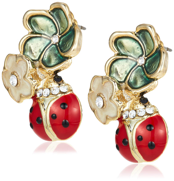 Alwan Earrings for Women with a Lady Bug - EE1861GRED
