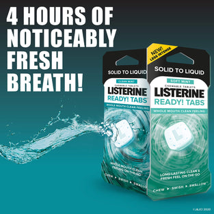 Listerine Ready Chewable Tablets, Clean Mint,8 Pieces