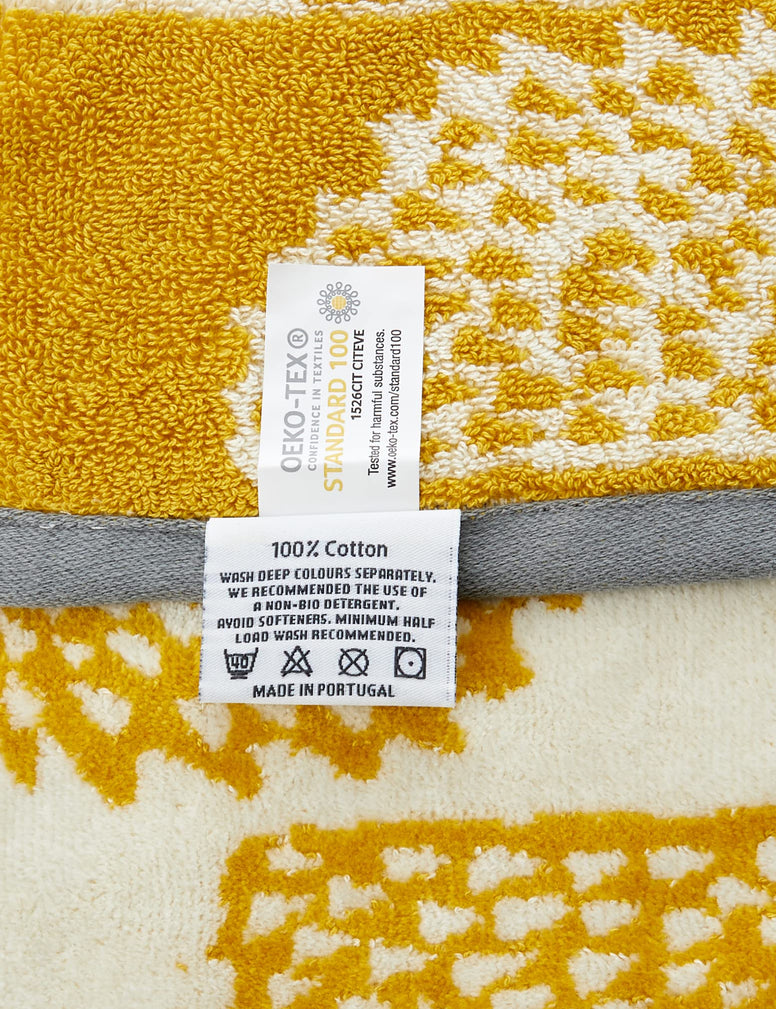 Scion SPIKE MUSTARD, GUEST TOWEL, Cotton, 40 x 70 x 0.2 cm