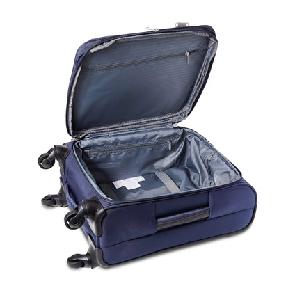 Metro Muscat Basics Softside Carry-On Spinner Suitcase - 21 Inch, Navy Blue