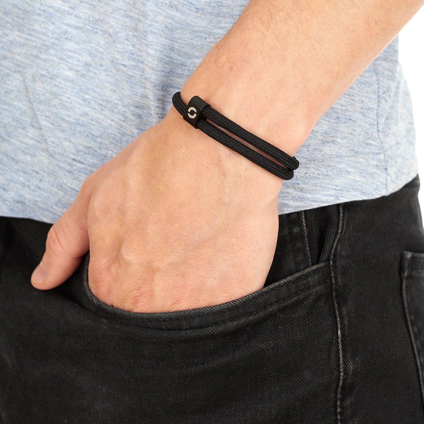Adjustable Mens Bracelet Made of Durable Waterproof Rope | Stylish Accessory for Men | 10 Colors | Fits Any Wrist Size