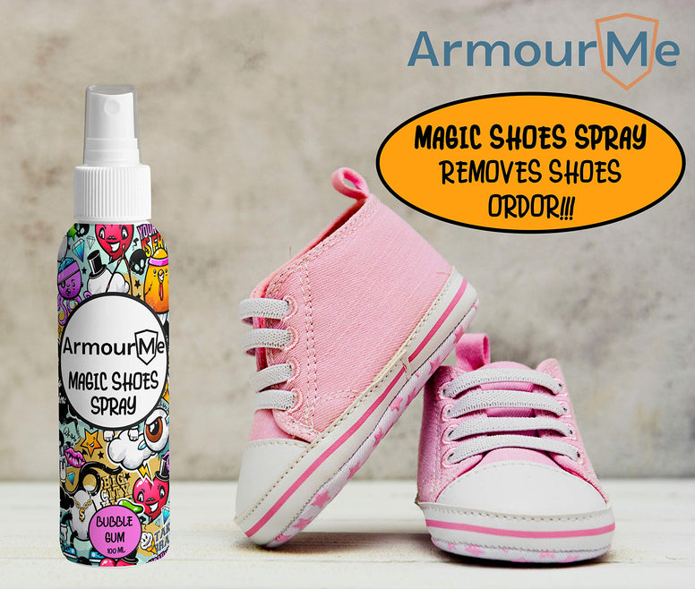 ArmourMe Shoe Spray | Bubble Gum | Shoe Deodorizer | Shoe Spray Smell Eliminator for Shoes and Sandal | Men & Women Extra Strength Shoe Odor Eliminator | Socks Deodorize.