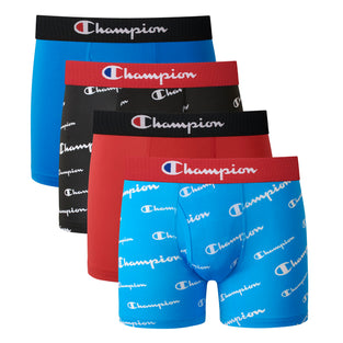 Champion Boys' Underwear, Everyday Active Stretch Boxer Briefs, Assorted 4-Pack Small