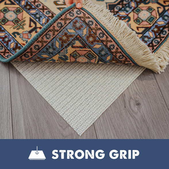 Slip-Stop | Made in U.S.A. | Rug Grip Natural Premium Non-Slip Rug Pad Gripper 8X10 FT | Low-Profile Slim Pad for Hardwood Floors & Any Hard Surface Floors | Rug Stoppers to Prevent Rugs from Sliding