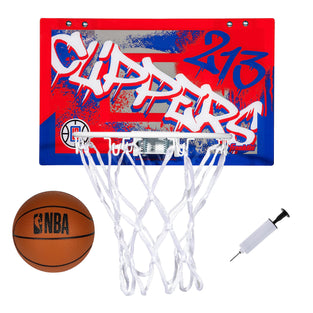 Franklin Sports NBA Over The Door Basketball Hoop - Kids Indoor Basketball Hoop with Mini Basketball - NBA Fan Shop Mini Hoop for Bedroom + Office