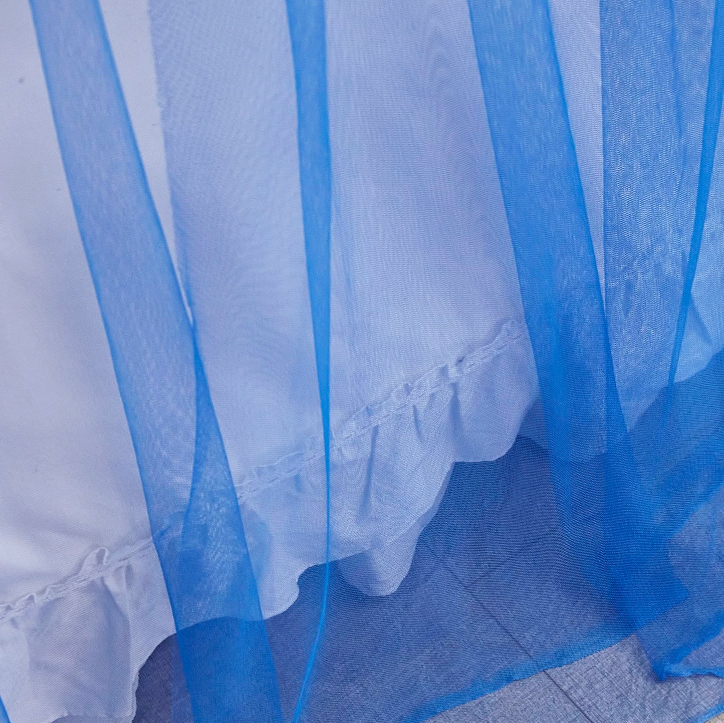 Mengersi Bed Canopy Mosquito Net for Bed,Canopy Bed Curtains Elegant Bed Drapes Screen Netting Canopy Curtains Bedroom Decor (Blue, King)