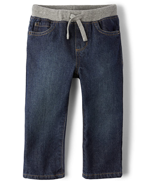 The Children's Place Boys' Baby and Toddler Pull on Straight Jeans