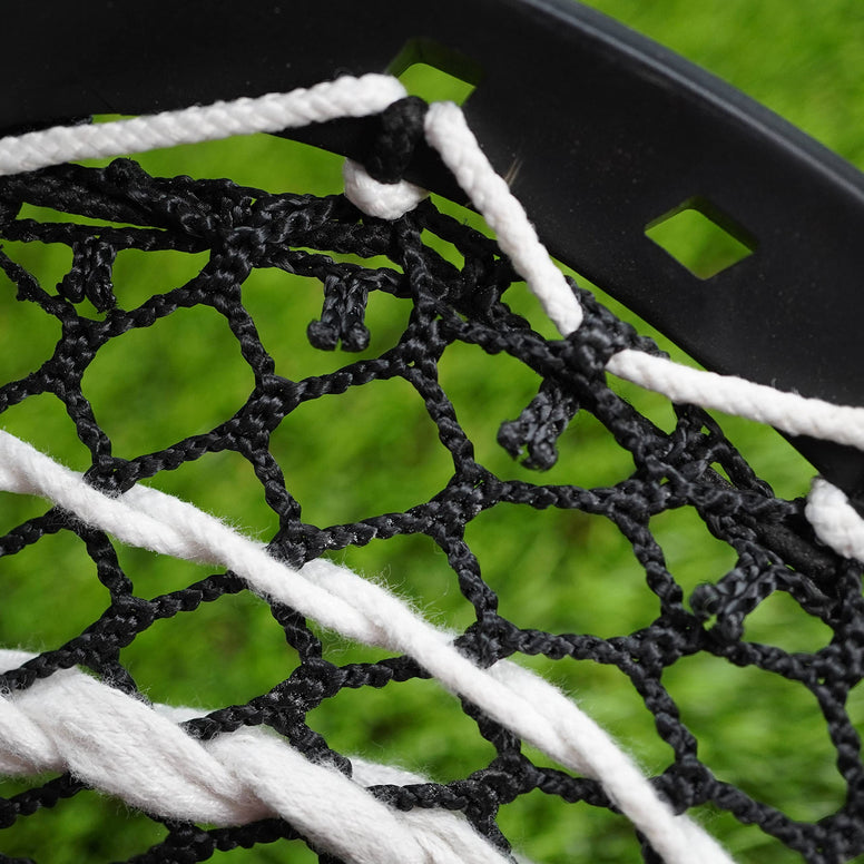 Performall Dyna Lacrosse Mesh Full Stringing Kit Black: 5 Sidewalls, 3 Shooting Strings & 2 Shooting Cords