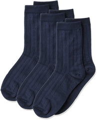 Jefferies Socks Big Boy's Rib Dress Crew Socks (Pack of 3)