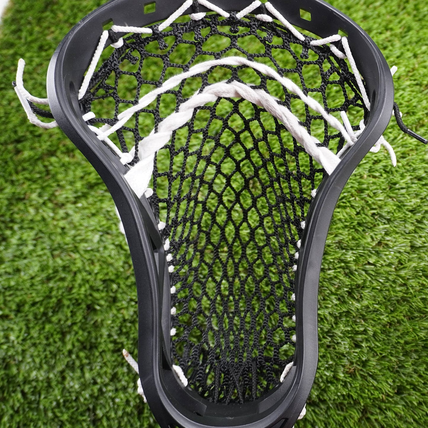 Performall Dyna Lacrosse Mesh Full Stringing Kit Black: 5 Sidewalls, 3 Shooting Strings & 2 Shooting Cords