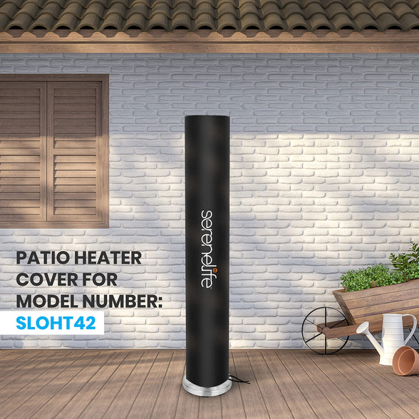 Outdoor Patio Heater Cover Bag - Heavy-Duty Patio Heater Cover for SLOHT42 Infrared Outdoor Electric Space Heater - Waterproof Dustproof, Wind/Sunlight/Snow Resistant - SLOHT421