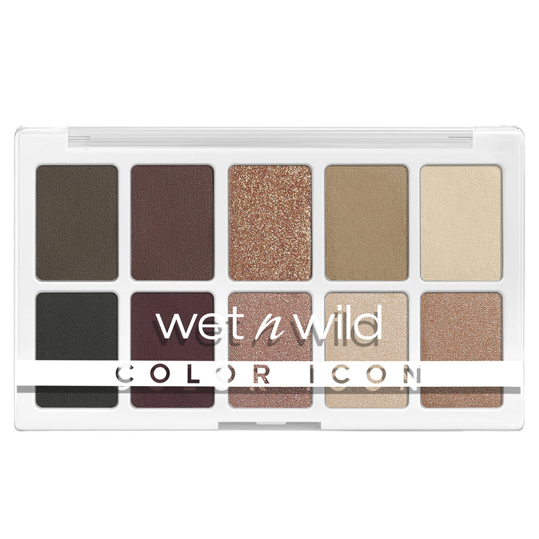 Wet 'N' Wild, Color Icon 10-Pan Palette, Eyeshadow Palette, 10 Richly Pigmented Colors For Everyday MakEUp, Long-Lasting And Easy To Blend Formula, Nude Awakening