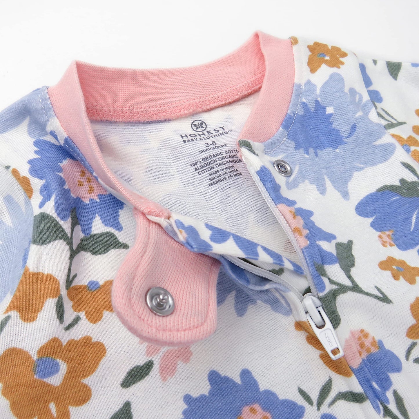 HonestBaby Unisex Baby 8-piece Organic Cotton Bodysuit, Pant and Pj Bodysuit and Pajama Set(3-6M)