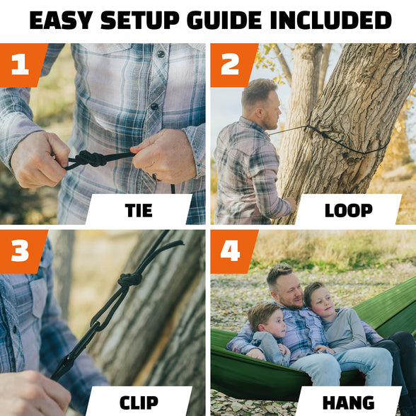 MalloMe Camping Hammock with Ropes - Heavy Duty Outdoor Hammocks Portable Hammock 1 & 2 Two Person Double Hammock - Amacas Hamacas para Adultos & Kids Backpacking Tree Hamock Hammok Hamic Small Large