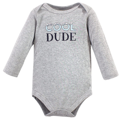 Hudson Baby Unisex Baby Long Sleeve Bodysuits T-Shirt Set (3-6 Months)