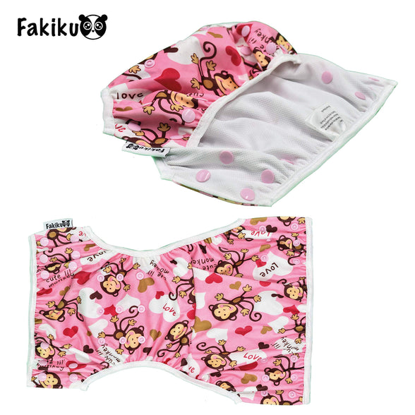 Fakiku Swim Baby Diapers Reusable - Washable Nappies Newborn for Girls 0-3 Years Old - Adjustable Swimsuit Pool Kids Set Sea Ideal Swimming for Swim Lessons Swimwear Suit Pack of 2