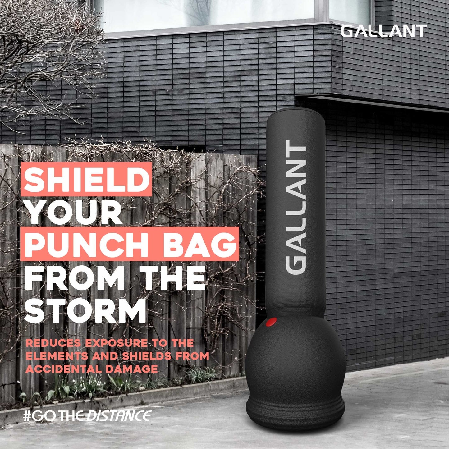 Gallant Free Standing Punch Bag Cover - Heavy Boxing Bag Cover Waterproof with Elastic Finishing for Secure Grip - Protective Outdoor Punch Bag Cover Tear-Resistant & Weather-Resistant for Punch Bag