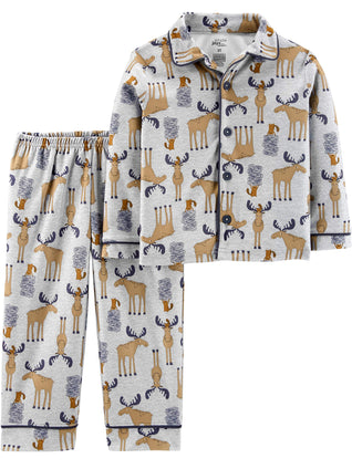 Simple Joys by Carter's Toddlers and Baby Boys' 2-Piece Coat Style Pajama Set 12 Months