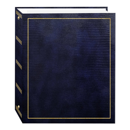 Pioneer Photo Albums Magnetic Self-Stick 3-Ring Album 100 Pages (50 Sheets), Navy Blue