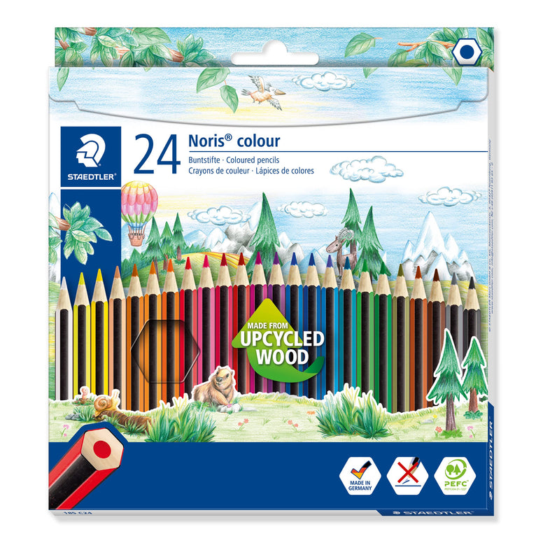 Staedtler 185 C24 Noris Colour Colouring Pencil - Assorted Colours