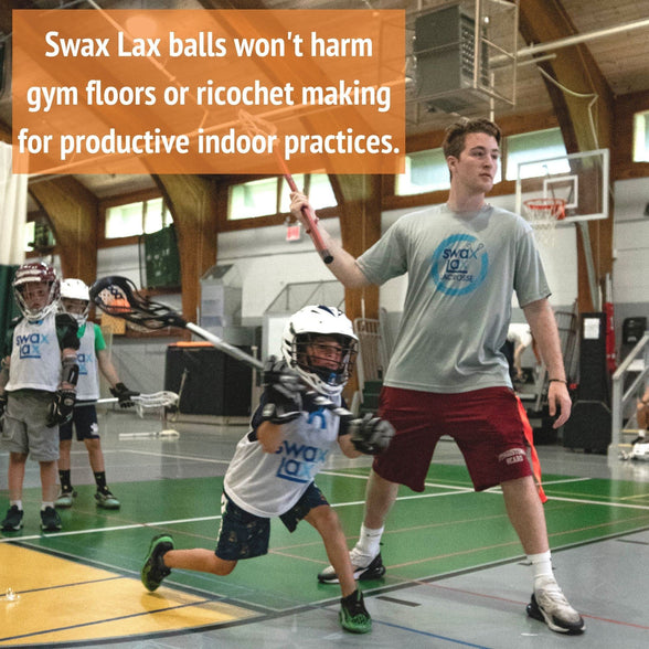 SWAX LAX Lacrosse Training Ball - Indoor Outdoor Practice Less Bounce & Rebounds