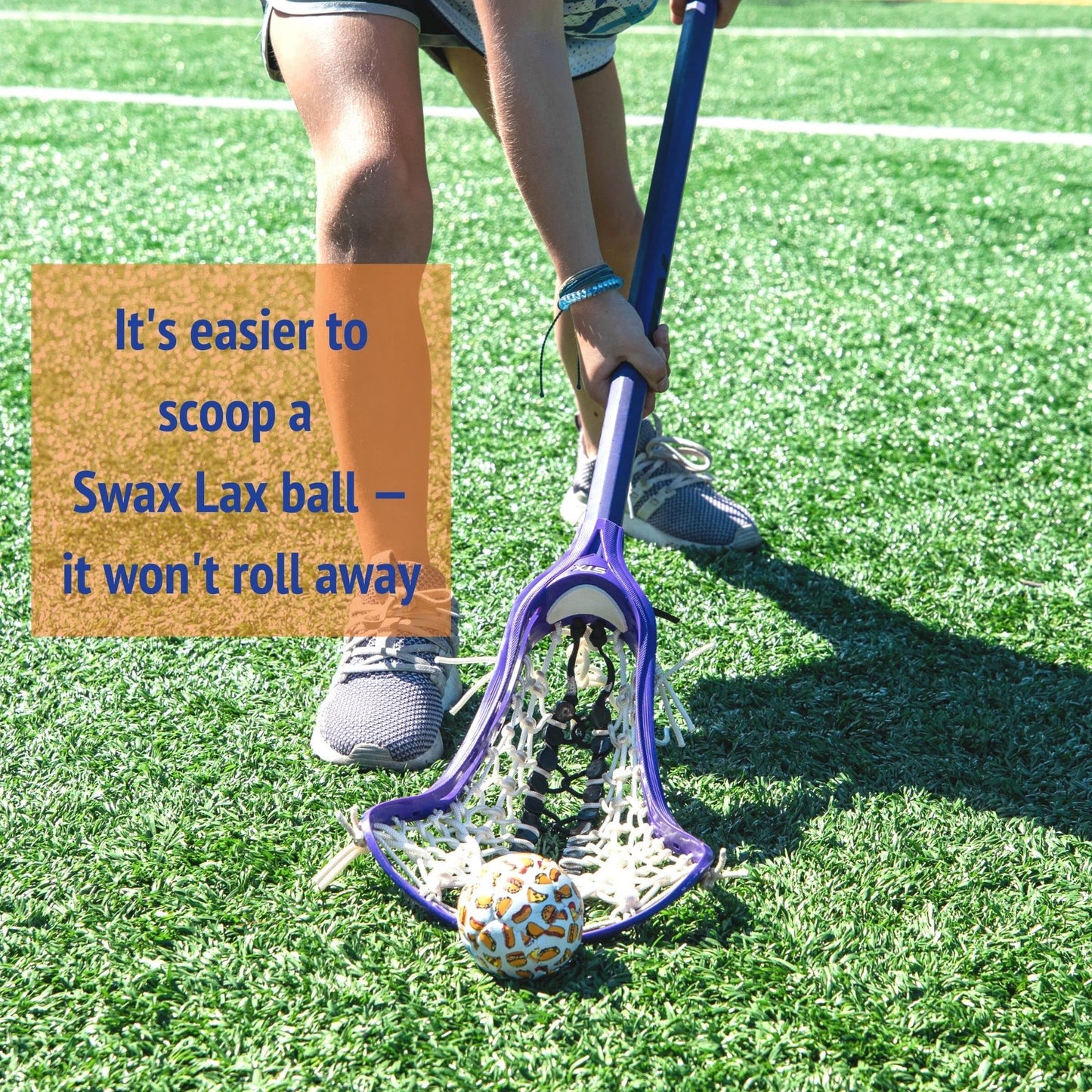 SWAX LAX Lacrosse Training Ball - Indoor Outdoor Practice Less Bounce & Rebounds