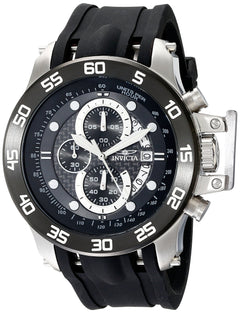 Invicta Men's 19251 I-Force Stainless Steel Watch with Black Synthetic Band