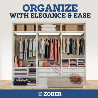 Zober Wooden Hangers 20 Pack - Non Slip Wood Clothes Hanger for Suits, Pants, Jackets w/Bar & Cut Notches - Heavy Duty Clothing Hanger Set - Coat Hangers for Closet - Natural