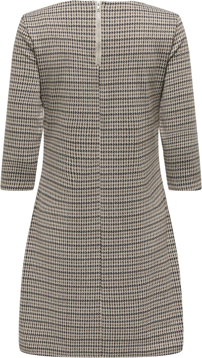 Only Women's ONLBRILLIANT 3/4 CHECK DRESS NOOS Dress