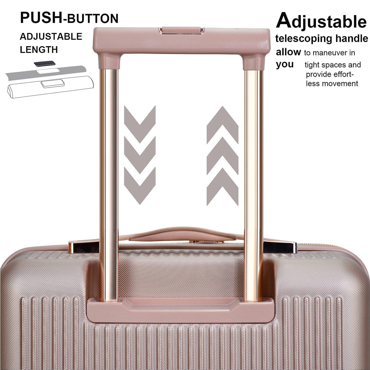 Senator Hard case luggage for Unisex ABS Lightweight 4 Double Wheeled Suitcase with Built-In TSA Type lock A5123
