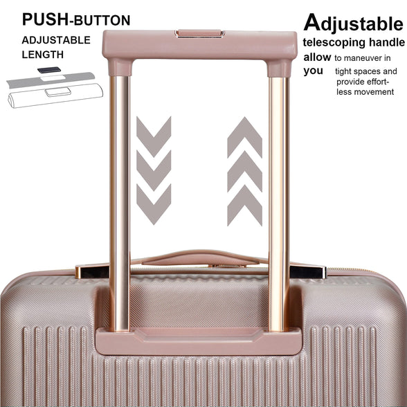 Senator Hard case luggage for Unisex ABS Lightweight 4 Double Wheeled Suitcase with Built-In TSA Type lock A5123