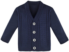 Lilax Baby Boy Cable-Knit Basic Knit Cardigan Sweater 6-9M