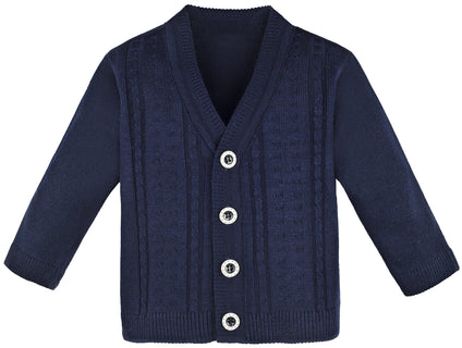 Lilax Baby Boy Cable-Knit Basic Knit Cardigan Sweater 3-6 M