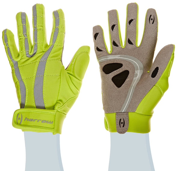 Harrow Rampart Women's Lacrosse Glove, Medium, Lime Punch/Steel