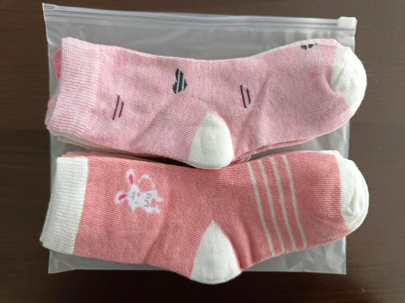 Cotton Coming Pink Cotton Baby Girl Socks, 9 Pairs Cute Socks for Baby Girls