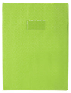 Calligraphe PVC Exercise Book Protector, A4, Label Holder, Diamond effect, Label Holder - Clear Green