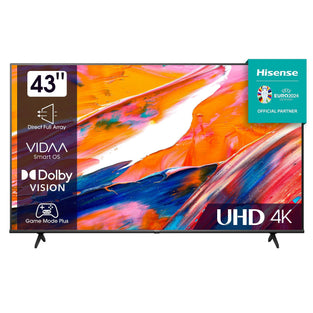 Hisense 43 Inch TV 4K UHD Smart with Dolby Vision Pixel Tuning Share TV Game Mode Plus Youtube Netflix Shahid - 43E6K (2022 model)