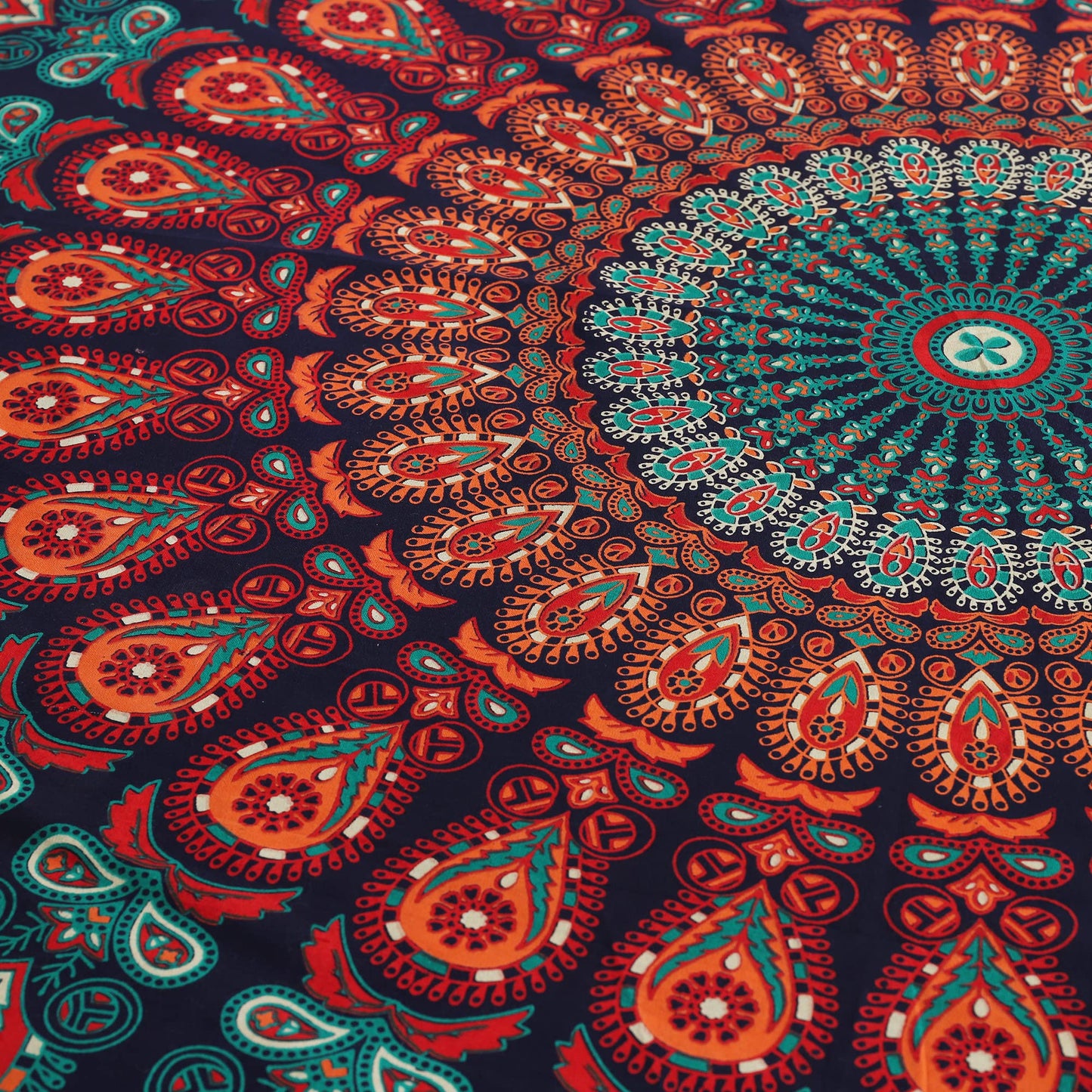 Popular Handicrafts Round tapestry Indian Mandala Round Roundie Beach Throw Tapestry wall hanging Hippy Boho Gypsy Cotton Tablecloth, Round Yoga Sheet 50"