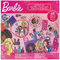 Barbie - Townley Girl Mega Cosmetic Makeup Gift bag Set includes Lip Gloss, Nail Polish & Hair Accessories and more! for Kids Girls, Ages 3+ perfect for Parties, Sleepovers and Makeovers