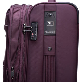 Eminent Expandable Luggage Trolley Bag Soft Suitcase for Unisex Travel Polyester Shell Lightweight with TSA lock Double Spinner Wheels V6093SZ (Carry-On 20-Inch, Purple)