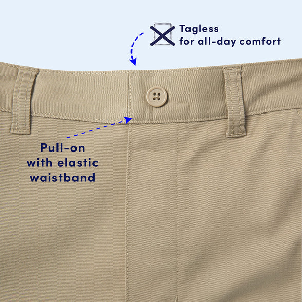 French Toast Boy's Pull-On Relaxed Fit School Uniform Pant (Standard & Husky) School Uniform Pants