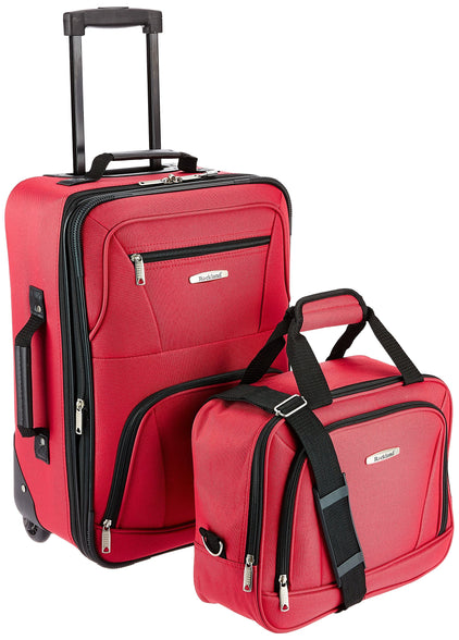 Rockland Fashion Softside Upright Luggage Set, Color, One Size, Fashion Softside Upright Luggage Set