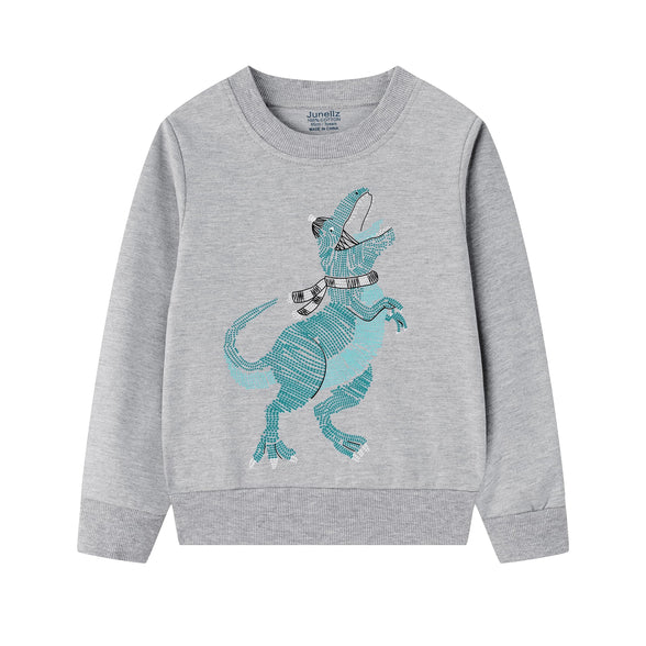 Black Gray Classic Boy Sweatshirt Boy Jumper 2-8 year Boy Cloth