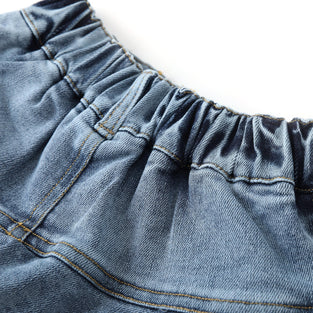 Flofallzique Little Girl Denim Skirts Mini Flared Layers Pleated Skirts for Toddlers Skorts 3 Years